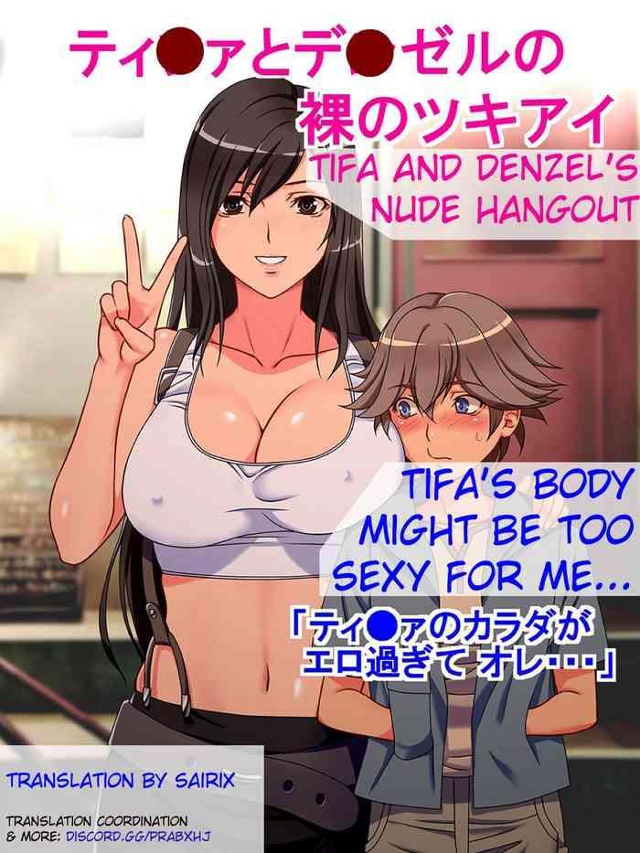 Three Some Tifa to Denzel no Hadaka no Tsukiai | Tifa and Denzel's Nude Hangout- Final fantasy vii hentai For Women